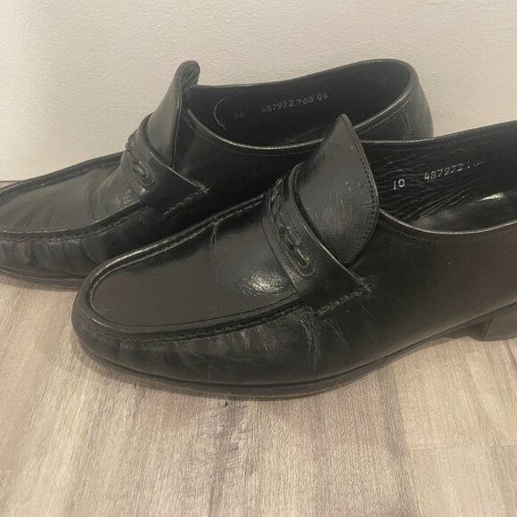 Men's Florsheim Black Leather Loafers (Sz 10) - Picture 1 of 6